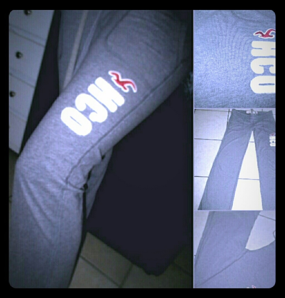 Hollister women's gray logo Sweatpants